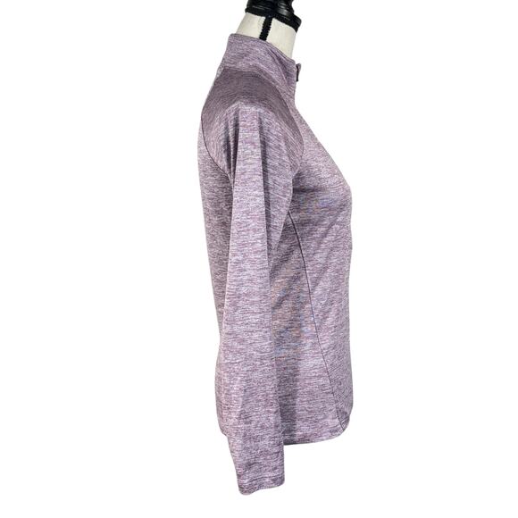 Under Armour Small Loose Fit Top HeatGear Pullover 1/2 Zip Long Sleeve Mock Neck - Picture 3 of 8